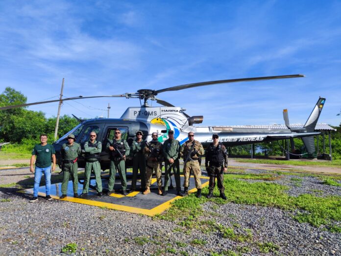 PMA, Policiamento Aéreo, PF, Ibama e Agência Nacional de Mineração realizam operação contra possível mineração ilegal no Pantanal e pesca ilegal no último dia do defeso