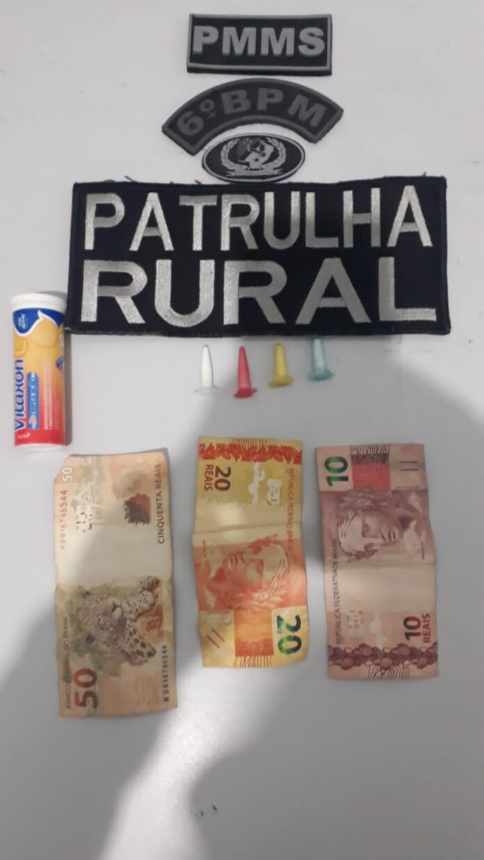 Patrulha Rural de Corumbá prende autor de tráfico de drogas em Albuquerque