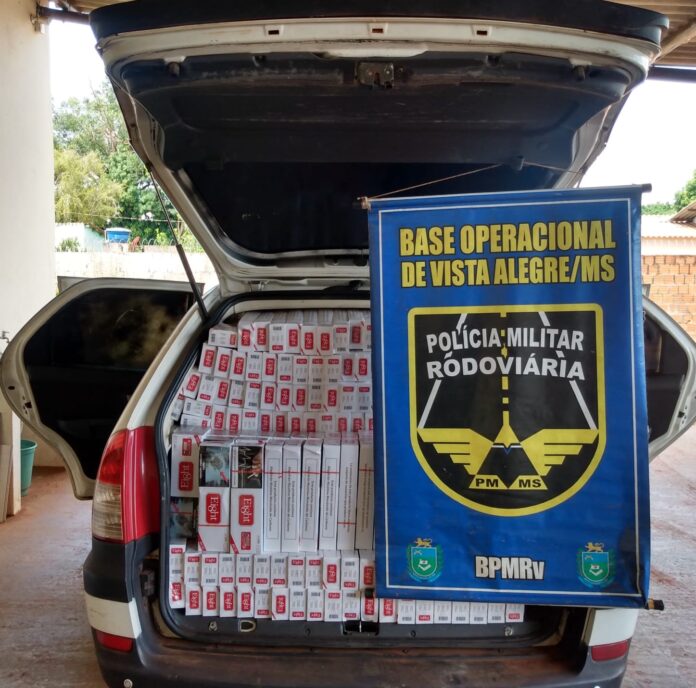 Polícia Militar Rodoviária aprende produtos de contrabando e descaminho durante abordagem em Maracaju