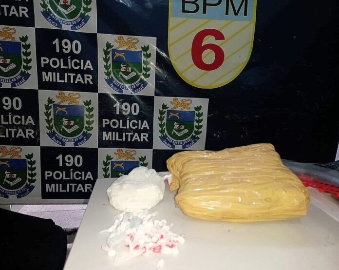 Polícia Militar prende autor de tráfico de drogas e apreende produtos sem indicação de procedência ou notas fiscais