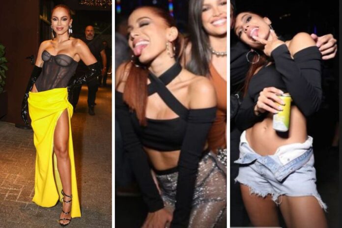 Looks de Anitta na festa de aniversário