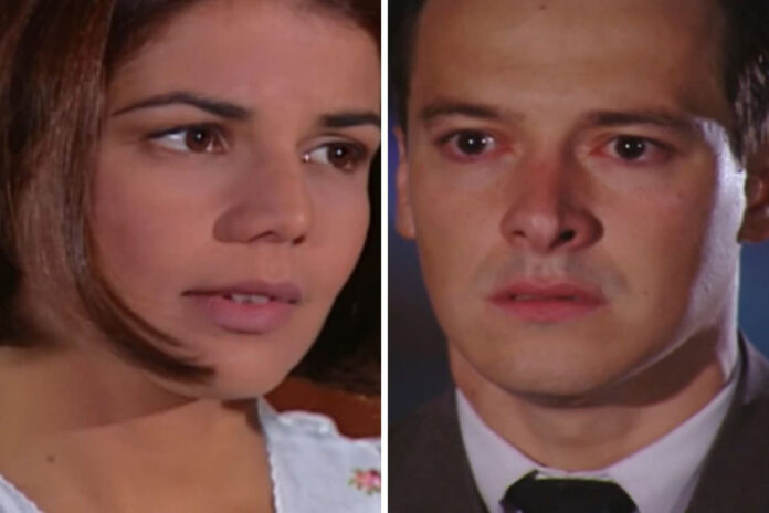 Graça (Nívea Stelmann) e Guilherme (Rodrigo Faro) em Chocolate Com Pimenta