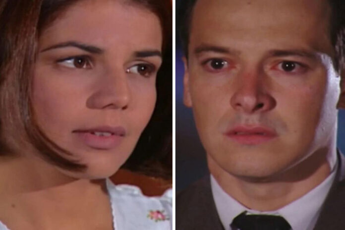 Graça (Nívea Stelmann) e Guilherme (Rodrigo Faro) em Chocolate Com Pimenta