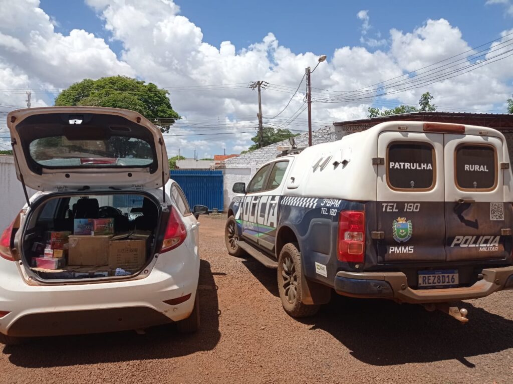 Equipe de Patrulha Rural do 3º Batalhão de Polícia Militar apreende carga de contrabando na MS 270