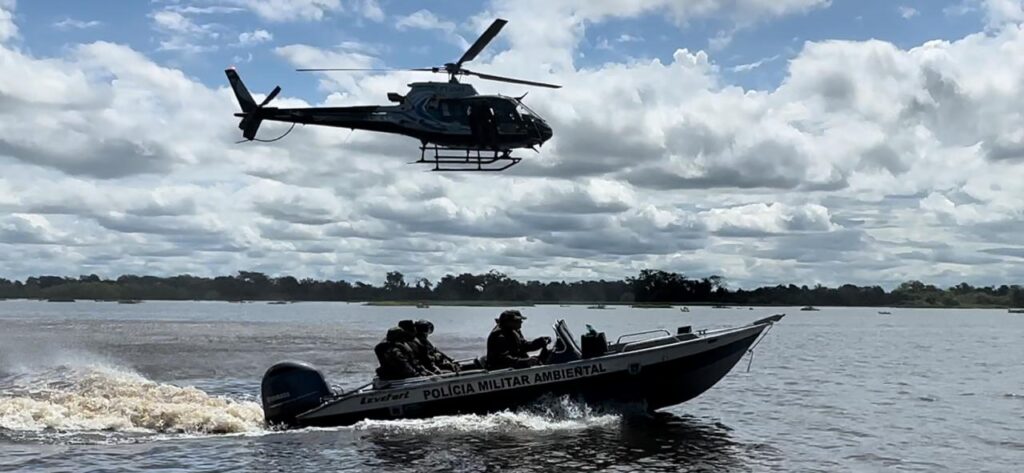 PMA de Porto Murtinho, Campo Grande, Bela Vista e Jardim continuam operação na fronteira, recebem reforço de helicóptero e apreendem vários petrechos ilegais de pesca