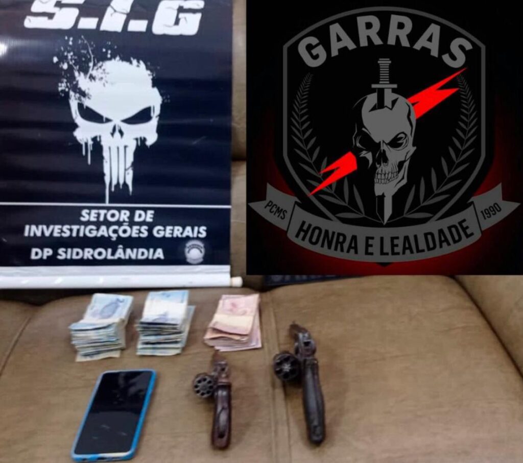 POLÍCIA CIVIL PRENDE EM FLAGRANTE SUSPEITO DE EXTORSÃO MEDIANTE SEQUESTRO COM DUAS ARMAS DE FOGO QUE UTILIZAVA DOCUMENTO FALSO EM SIDROLÂNDIA/MS