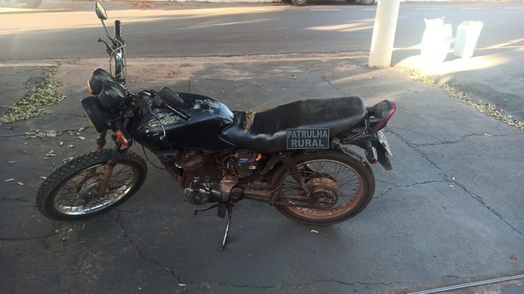 Patrulhamento Rural recupera motocicleta roubada em Assentamento