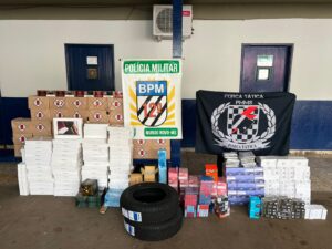 Policia Militar de Naviraí Prende oitocentos mil reais em produtos de contrabando