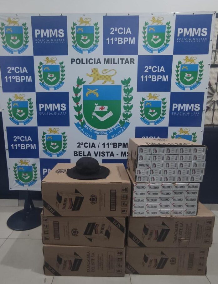 Polícia Militar prende homem por contrabando e apreende mercadorias oriundas do Paraguai