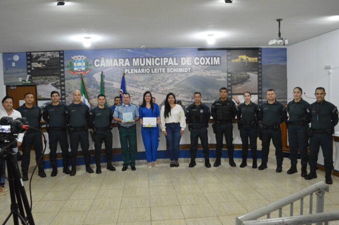 Comandante do 5º BPM  recebe moção de congratulação em Coxim