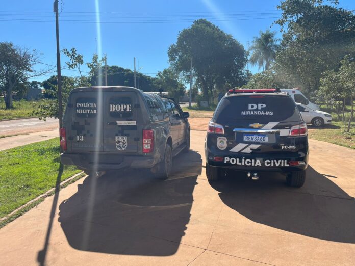 Foragido da justiça entra em confronto com as Polícias Civil e Militar em Miranda