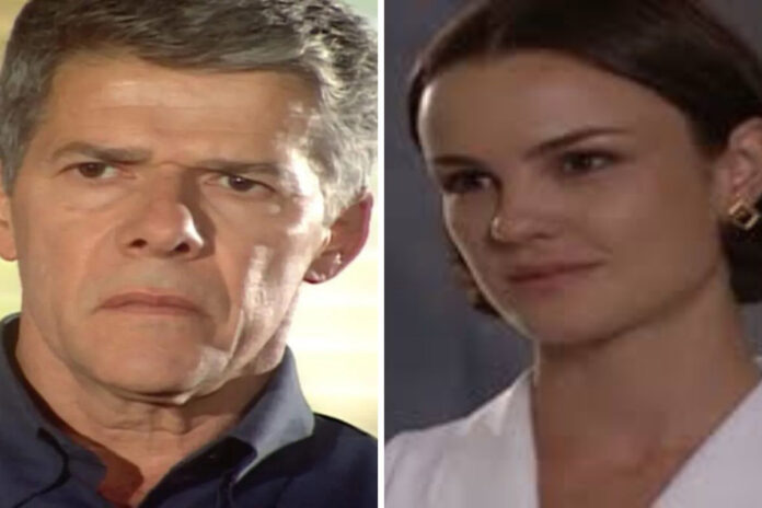 César (José Mayer) e Laura (Carolina Kasting) em Mulheres Apaixonadas