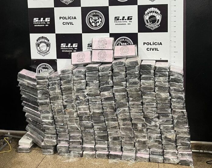 Polícia Civil apreende 230 kg de cloridrato de cocaína e prende suspeito em Dourados