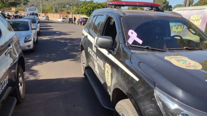 Agosto Lilás – Polícia Civil participa de carreata em Corumbá para difundir medidas preventivas e de conscientização sobre violência contra a mulher