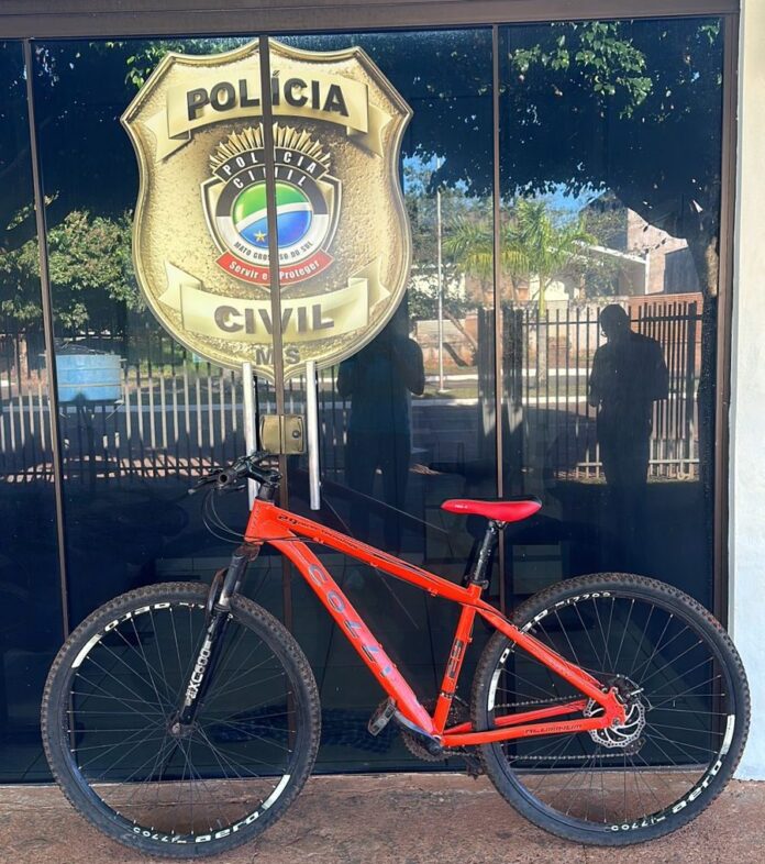 Em menos de 24 horas da subtração, Polícia Civil recupera bicicleta furtada em Paranhos e identifica o autor