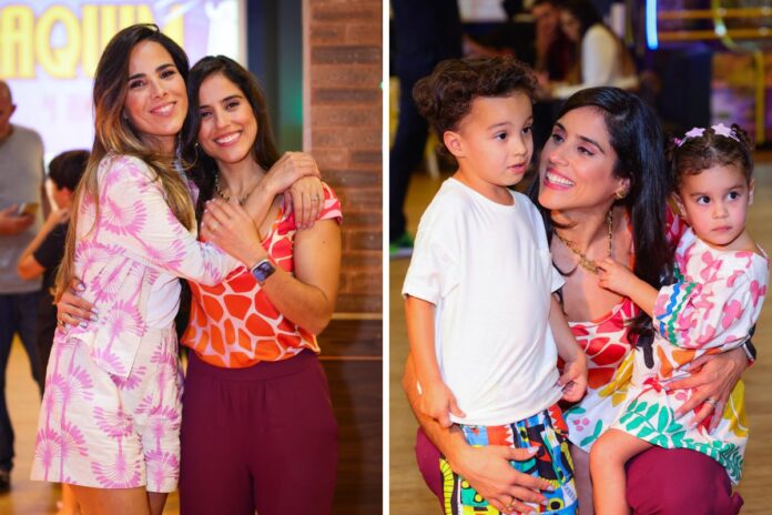 Wanessa Camargo com Camilla Camargo e os filhos de Camilla, Joaquim e Julia