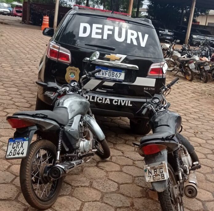 Polícia Civil recupera duas motocicletas furtadas e indicia o autor