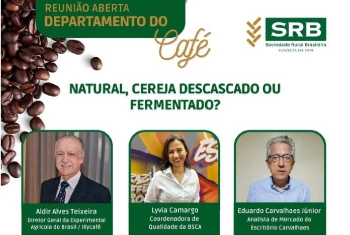 Dr. Aldir Alves Teixeira, diretor da Experimental Agrícola do Brasil/illycaffè, fala sobre os tipos de processamento do café durante a Reunião Aberta do Departamento do Café da Sociedade Rural Brasileira