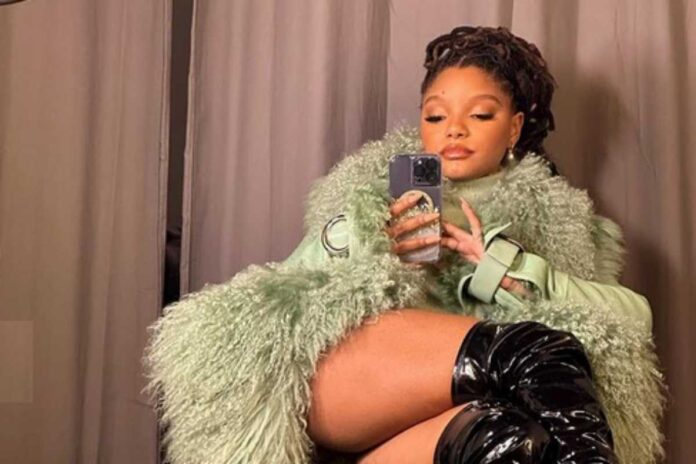 Halle Bailey faz selfie elegante