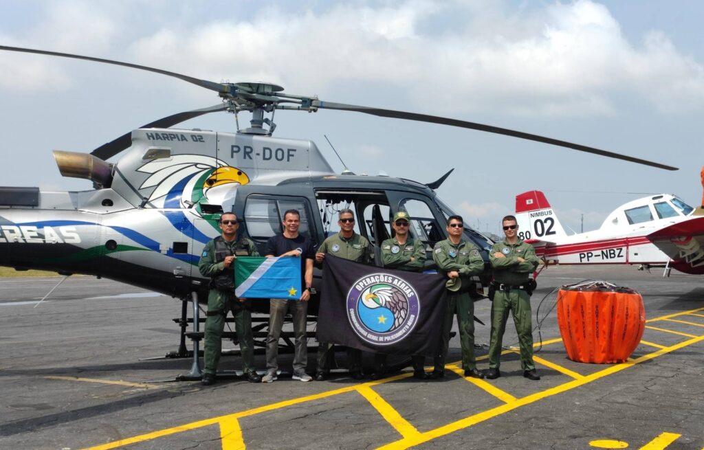 PMMS envia equipe do Grupamento Aéreo para missão de combate à incêndio na Amazônia