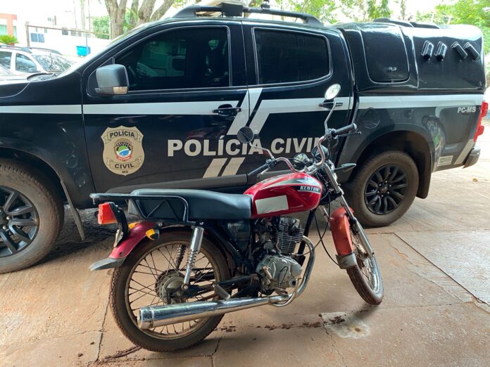 Polícia Civil recupera motocicleta em Ponta Porã