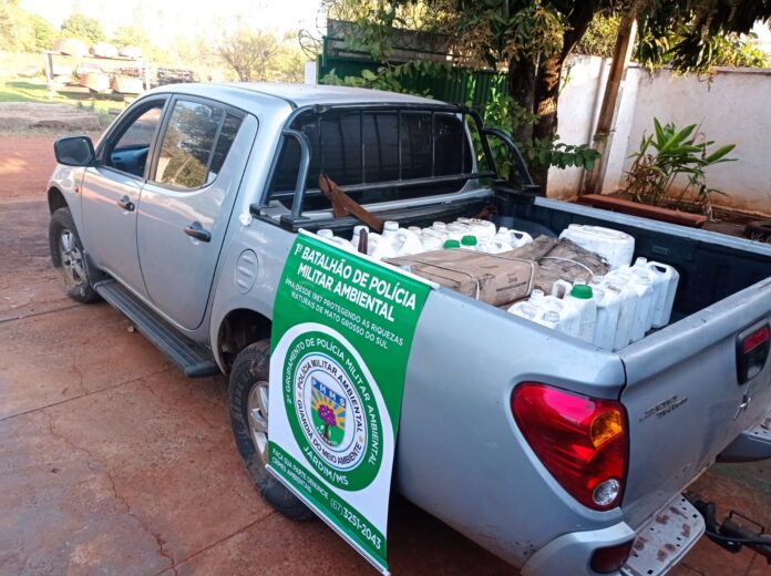 Polícia Militar Ambiental de Jardim autua homem por transporte irregular de agrotóxicos vencidos