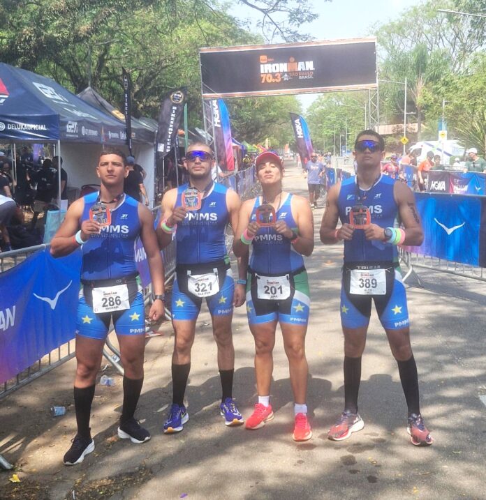 Policiais militares de MS participam do Circuito Itaú BBA Ironman 70.3